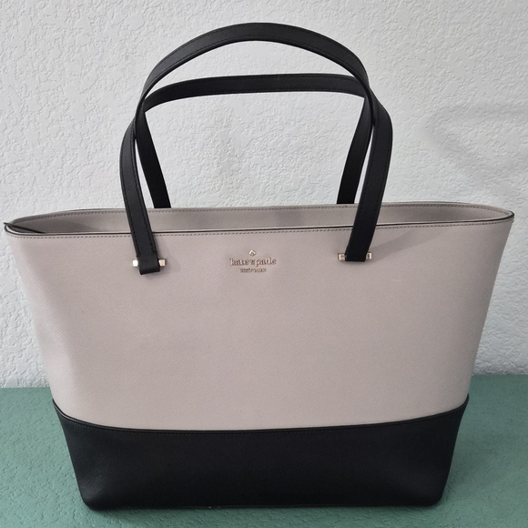 Kate Spade Kristen Large Top Zip Colorblock Leather Tote Bag - Picture 2 of 15